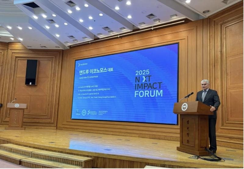 Andrew Economos at the 2025 Next Impact Forum in Seoul